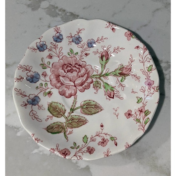 Vintage Johnson Brothers Rose Chintz Saucers England - Picture 3 of 8